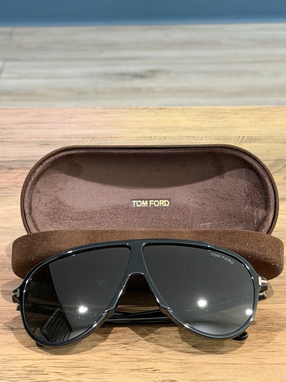 Tom Ford Black Aviator Sunglasses